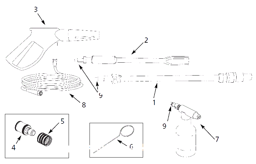 Assembly Parts Diagram and Parts List for PW1320  Campbell Hausfeld Pressure Washer